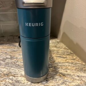 Keurig Teal Travel Mug with Silver Accents